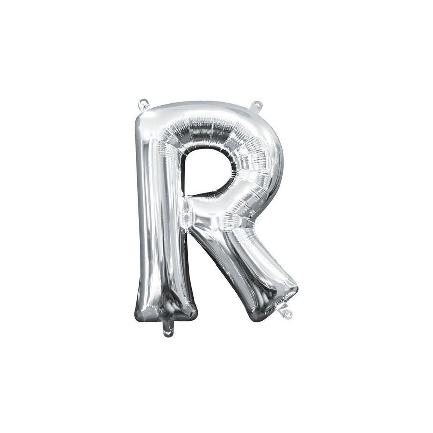 13in Air-Filled Silver Letter Balloon (R)